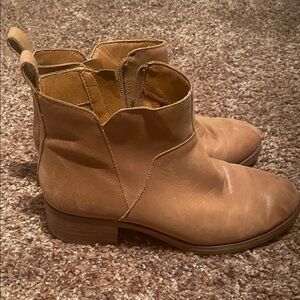 Lucky Brand Tan Leather Ankle Booties